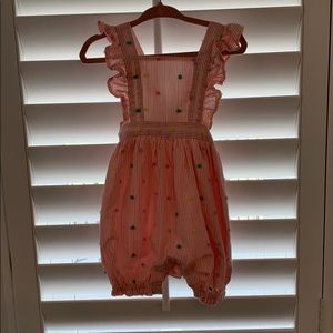 Baby Gap Pink and White Stripes Romper